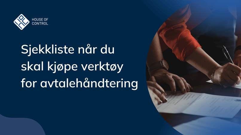 Sjekkliste avtalehåndtering