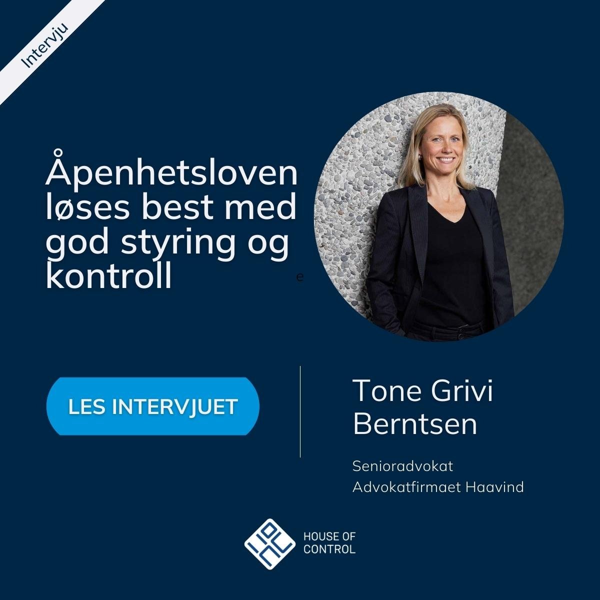 Tone Grivi - Åpenhetsloven løses best med god styring og kontroll-3